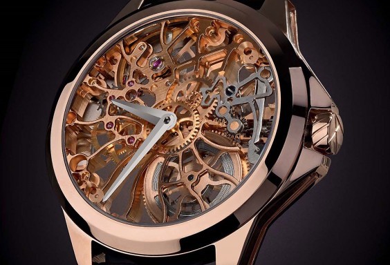 BASELWORLD2015 Novelty Full 18K Gold Skeleton Watch