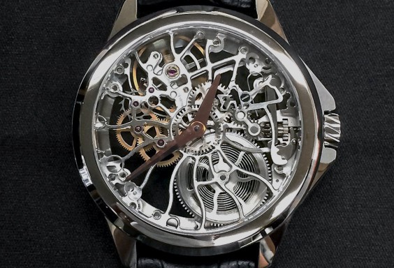 スイス高級時計アーティアのスケルトンウォッチ Shams Steel