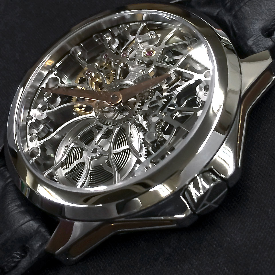 スイス高級時計アーティアのスケルトン時計 Shams Steel