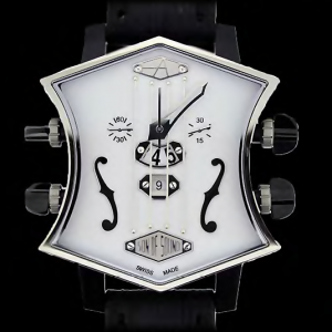 ギターの形をしたユニークなクロノグラフウォッチ Guitar Watch Ivory は限定1本のみ