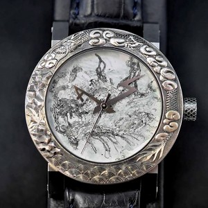 ArtyA Hand engraved watch Dragon3