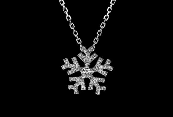 ArtyA Jewelry Snowflake Diamonds Necklace