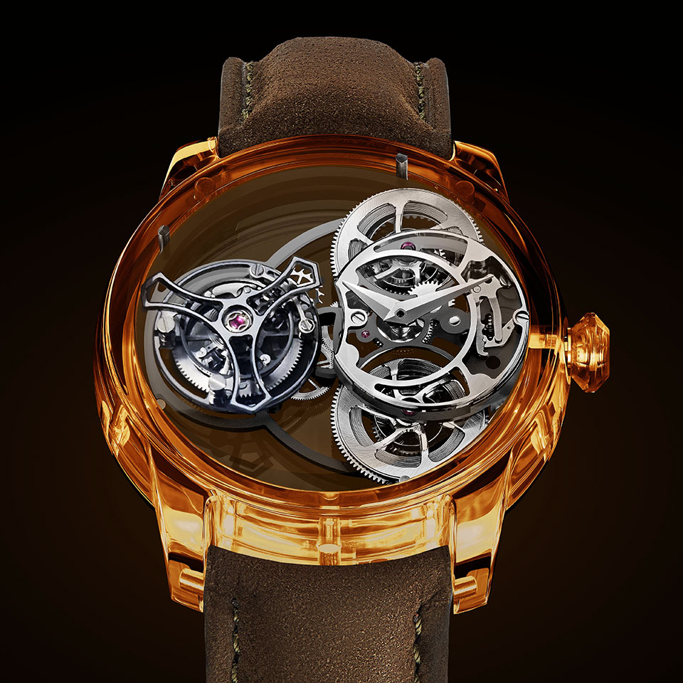 Tiny Purity Tourbillon NanoSaphir Chameleon Amber