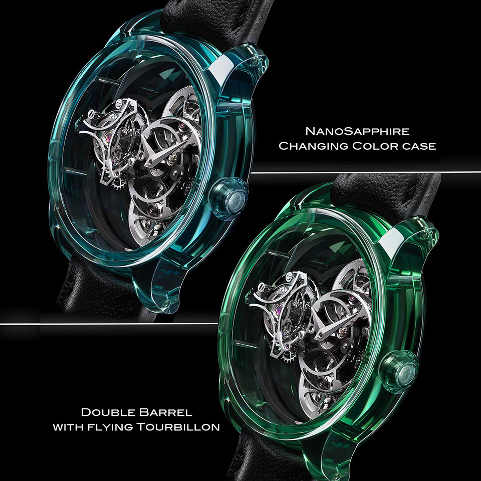 ArtyA Tiny Purity Tourbillon NanoSaphir Chameleon Blue/Green